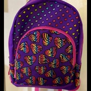 Purple Hearts rainbow backpack